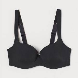 H&M Jersey Balconette bra in Black. 34B.